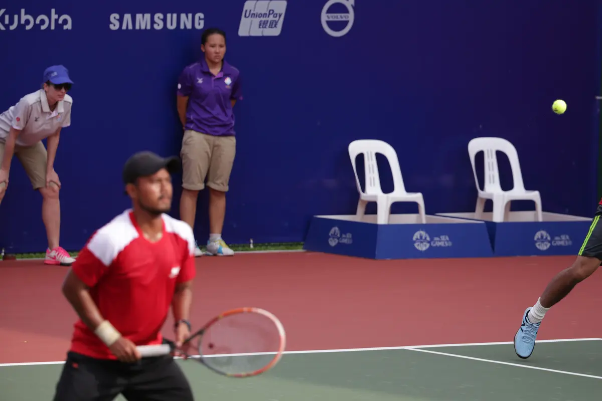 Ganda putra tenis Indonesia Sunu Wahyu Trijati/Christoper Rungkat