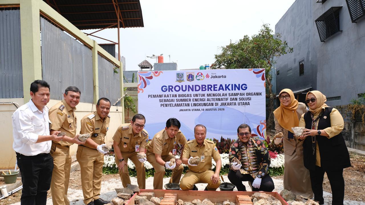 Peletakan batu pertama (groundbreaking) di Rusunawa Rorotan, Cilincing.