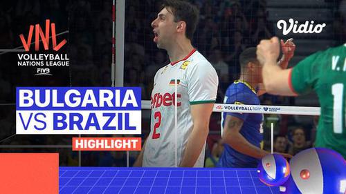 VIDEO: Highlight Volleyball Nations League Putra, Brasil Tundukkan Bulgaria 3 Set Langsung