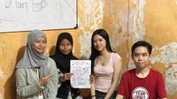 Feyola Giselle Anamori saat menyentuh langsung kehidupan anak-anak jalanan di Jakarta. (IST)