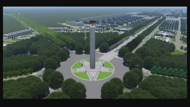 Maket Ibu Kota Baru.(dok Kemen PUPR)