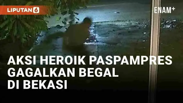 Momen heroik seorang anggota Paspampres terekam CCTV saat begal terjadi di Desa Lubangbuaya, Kab. Bekasi, Jawa Barat. Berawal dari dua anak SD bermotor dicegat oleh dua begal berboncengan pada Senin (26/2/2024) dini hari. Dua begal merampas motor kor...