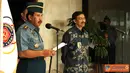 Citizen6, Jakarta: Panglima TNI Laksamana TNI Agus Suhartono melepas Kontingen TNI ke Rio de Janeiro, Brazil, untuk mengikuti kejuaraan Olahraga Militer Dunia yang ke-5 di Mabes TNI Cilangkap, Jumat (8/7). (Pengirim: Badarudin Bakri)