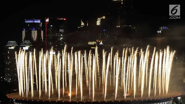 Wow, Pesta Kembang Api Menakjubkan Semarakkan Pembukaan Asian Games 2018