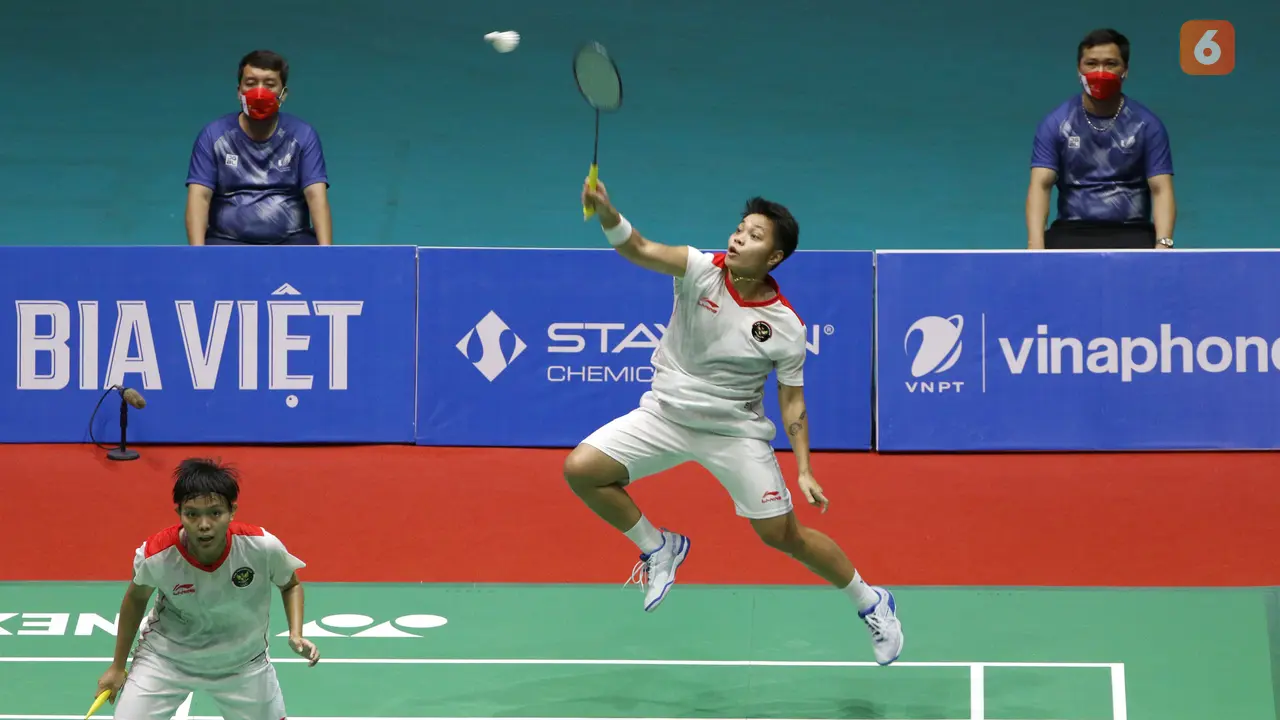 Foto: Kandaskan Perlawanan Wakil Thailand, Apriyani / Siti Sumbang Medali Emas di SEA Games 2021