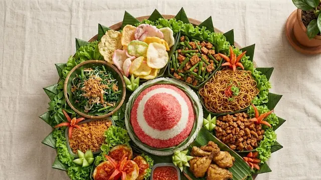 Resep Nasi Tumpeng Merah Putih Gurih