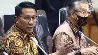 Ketua Badan Legislasi (Baleg) DPR RI Supratman Andi Agtas memimpin Rapat Kerja dengan pemerintah di Kompleks Parlemen, Jakarta, Kamis (22/7/2020). Panitia Kerja Rancangan Undang-undang (Panja RUU) Omnibus Law Cipta Kerja membahas daftar inventarisasi masalah (DIM). (Liputan6.com/Johan Tallo)