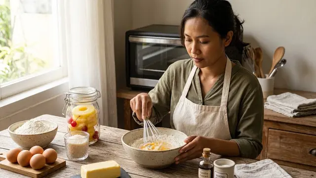 Resep Bolu Nanas Panggang dengan Bahan Sederhana