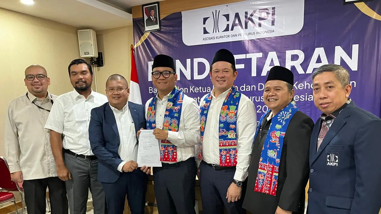 Bakal Calon Ketua Umum Asosiasi Kurator dan Pengurus Indonesia (Caketum AKPI) Nien Rafles Siregar dan Calon Sekjen AKPI Andreas Nahot Silitonga.