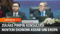 Menteri Perdagangan Zulkifli Hasan kembali memimpin pertemuan konsultasi Menteri Ekonomi ASEAN-Uni Eropa Ke-19 di Semarang, Jawa Tengah. Pada pertemuan ini membahas upaya kerjasama memperkuat bidang digitalisasi, teknologi hijau, dan jasa hijau.