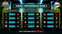 Jadwal MDL ID Season 8 dan Siaran Langsung di Vidio Pekan Keempat. (Sumber: dok. vidio.com)