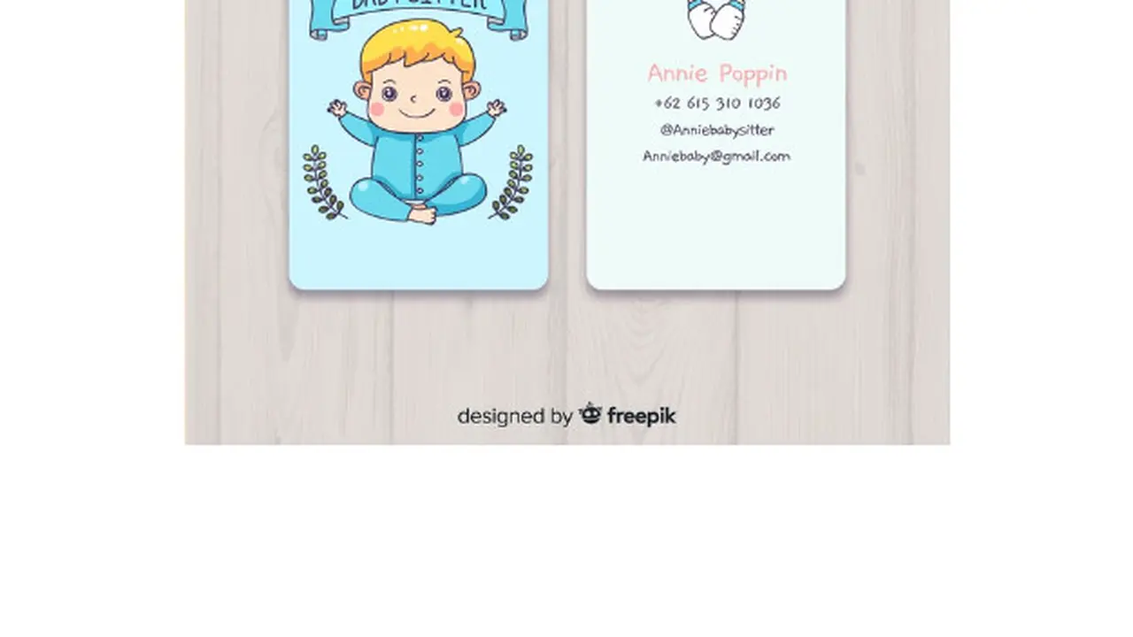 Desain kartu nama bayi