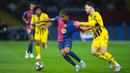 Kemenangan ini membuat Barcelona telah menginjakkan satu kaki ke partai semifinal Liga Champions. (AP Photo/Emilio Morenatti)