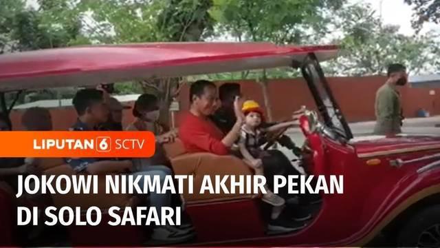 Presiden Joko Widodo menikmati akhir pekan bersama keluarga dengan mengunjungi kebun binatang Solo Safari. Kehadiran Presiden Jokowi pun disambut antusias pengunjung Solo Safari