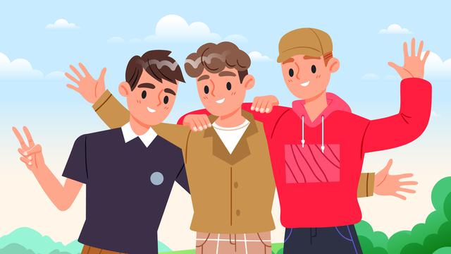 Ilustrasi perpisahan dengan teman sekolah