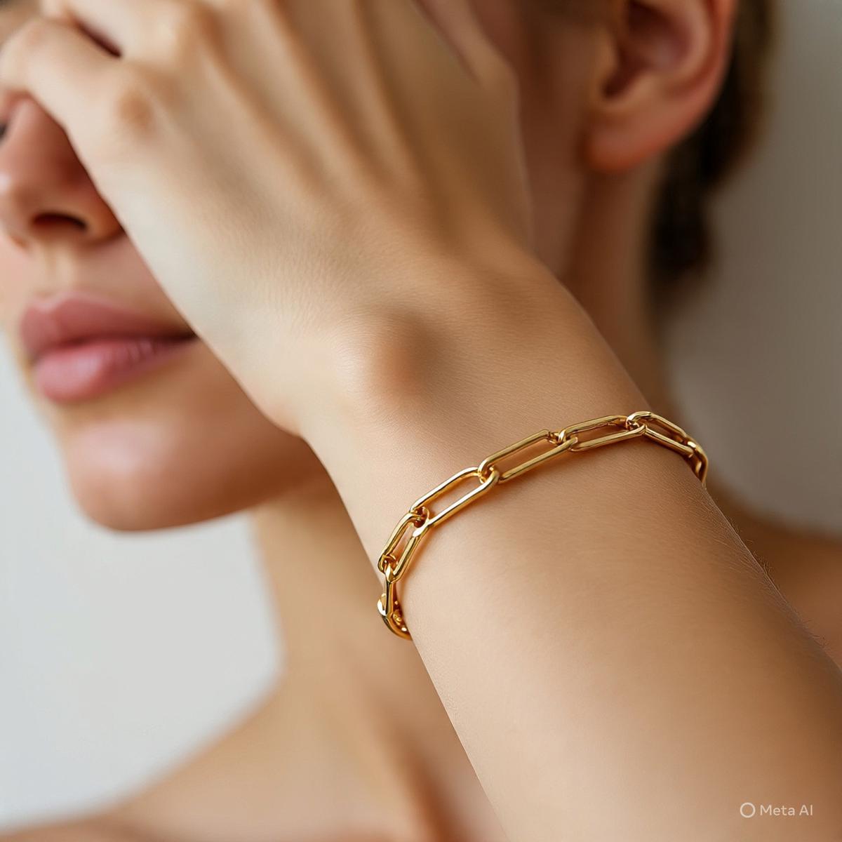 Ilustrasi Gelang Rantai Paperclip