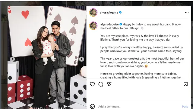 Al Ghazali ulang tahun (instagram.com/alyssadaguise)