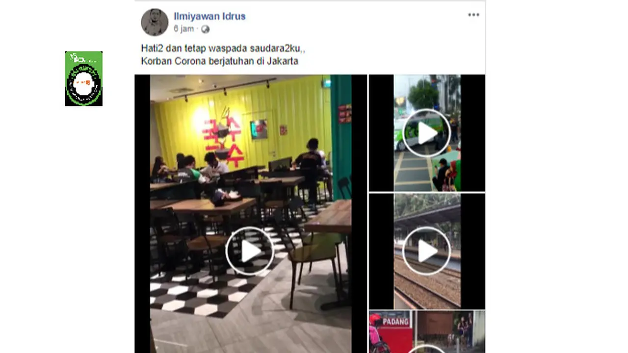 Gambar tangkapan layar klaim korban covid-19 di Jakarta