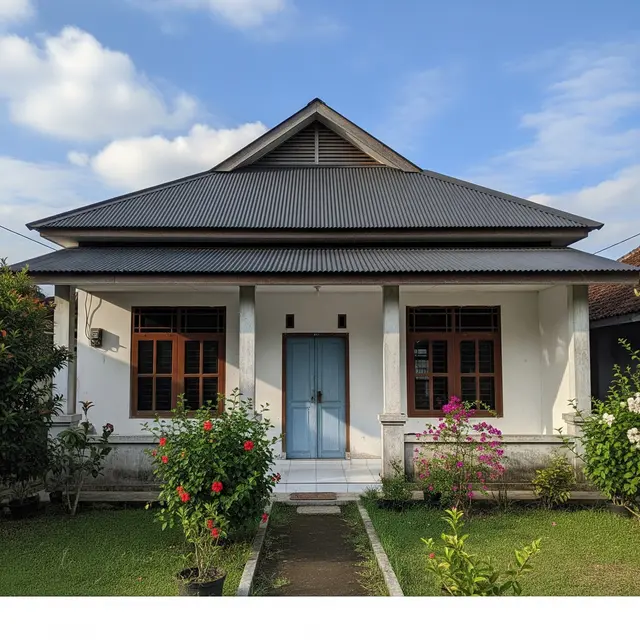 Rumah Sederhana dengan Ridge Vent