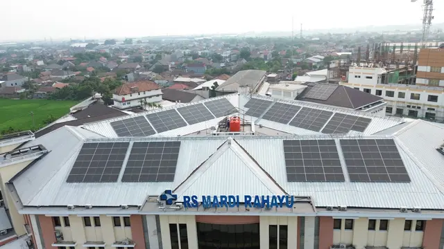 RS Mardi Rahayu Pembangkit Listrik Tenaga Surya (PLTS) Atap melalui kerja sama dengan PT Mitra Solar Radians. (Dok Solar Radiance)