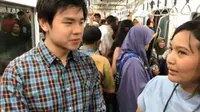 Putra Ahok, Nicholas Sean Purnama, saat naik MRT Jakarta. (dok.Instagram @nachoseann/https://www.instagram.com/p/BvZILLpFBAK/Henry