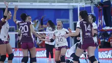Bandung bjb Tandamata mempermalukan Medan Falcons di hadapan publik sendiri pada pekan kedua putaran 1 Proliga 2026 di GOR Voli Indoor Sumut Sport Center, aDeli Serdang, Jumat (16/1). (foto: PBVSI)