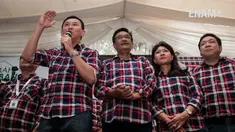 Ahok menegaskan kepada para pendukungnya bahwa perjuangan belum berakhir di rumah Lembang Rabu (15/2/2017)