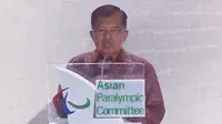 Wakil Presiden RI Jusuf Kalla mengucapkan sambutan pada upacara penutupan Asian Para Games 2018. (Vidio.com)