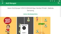 Game Anti Korupsi yang dikembangkan developer lokal dengan karakter Wali Kota Semarang sebagai tokoh utama. (foto: Liputan6.com/edhie prayitno ige)