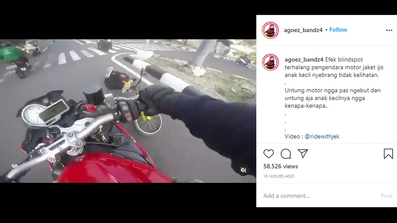 pengendara motor tabrak anak kecil