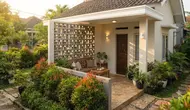 8 Ide Teras Rumah dengan Pucuk Merah dan Roster Beton, Kombinasi Sederhana yang Bikin Estetik