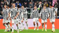 Juventus hingga saat ini telah mencetak 469 gol di Liga Champions, dan 38 di antaranya tercipta di babak 16 besar. Sayangnya, Si Nyonya Tua selalu kandas di tiga laga finalnya. Juve dijadwalkan akan menghadapi Villareal pada 23 Februari 2022 nanti. (AFP/Isabella Bonotto)