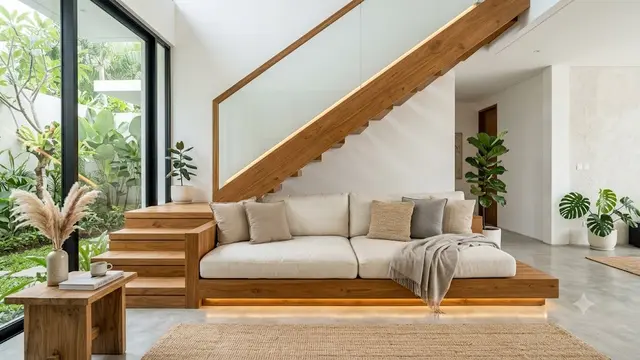 Model Area Duduk di Bawah Tangga Rumah Minimalis