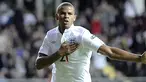 Striker Timnas Inggris U-21, Fraizer Campbell bereaksi setelah mencetak gol dalam kemenangan 2-0 di partai Grup B Euro U-21 Championships di Stadion Gamla Ullevi, Goteborg, Swedia, 18 Juni 2009. AFP PHOTO/Bjorn Larsson Rosvall