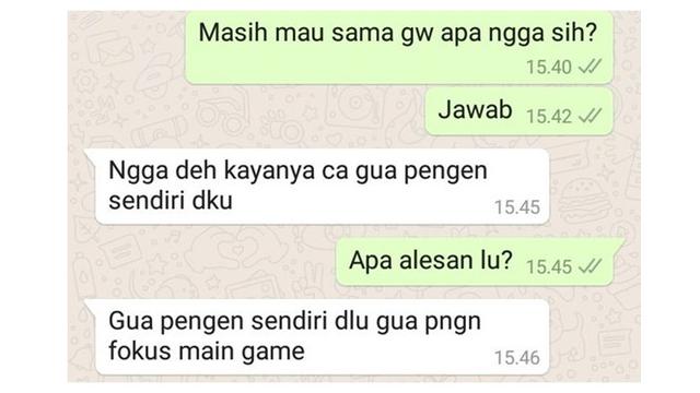 6 Chat Pacar Minta Putus Pakai Alasan Mau Fokus Ini Kocak