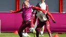 Bayern Munchen menatap laga melawan Inter Milan dengan dua kemenangan beruntun di liga domestik, yakni saat melawan Augsburg dan St. Pauli. (Alexandra BEIER/AFP)