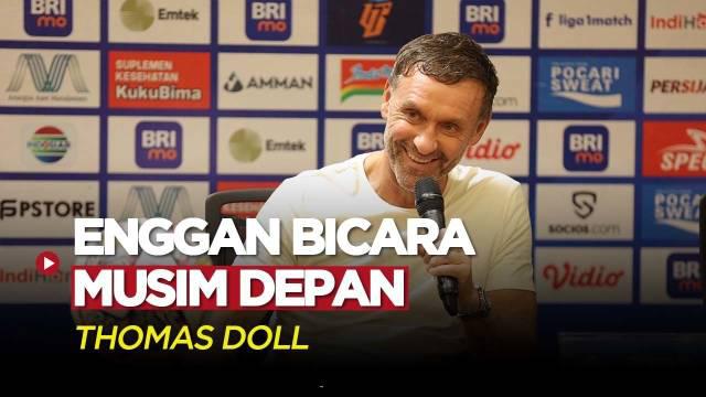 Berita Video, Thomas Doll enggan berbicara mengenai Persija Jakarta musim depan setelah finis peringkat kedua BRI Liga 1