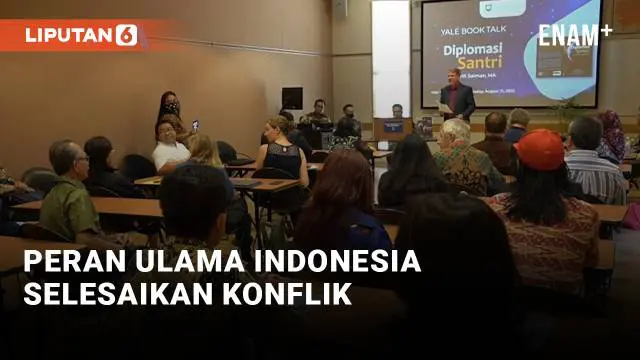 Sebuah buku berjudul Diplomasi Santri, yang mengkaji peranan para pemimpin ulama Indonesia dalam menyelesaikan berbagai konflik agama di dunia, menjadi bahan diskusi akademis di kampus ternama, universitas Yale, Amerika Serikat. Berikut laporan tim V...