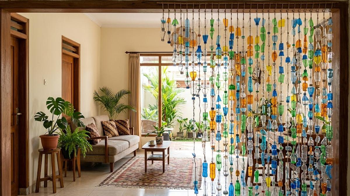 6 Tirai Hias dari Botol Plastik Bekas, Mudah Dibuat dan Ramah Lingkungan