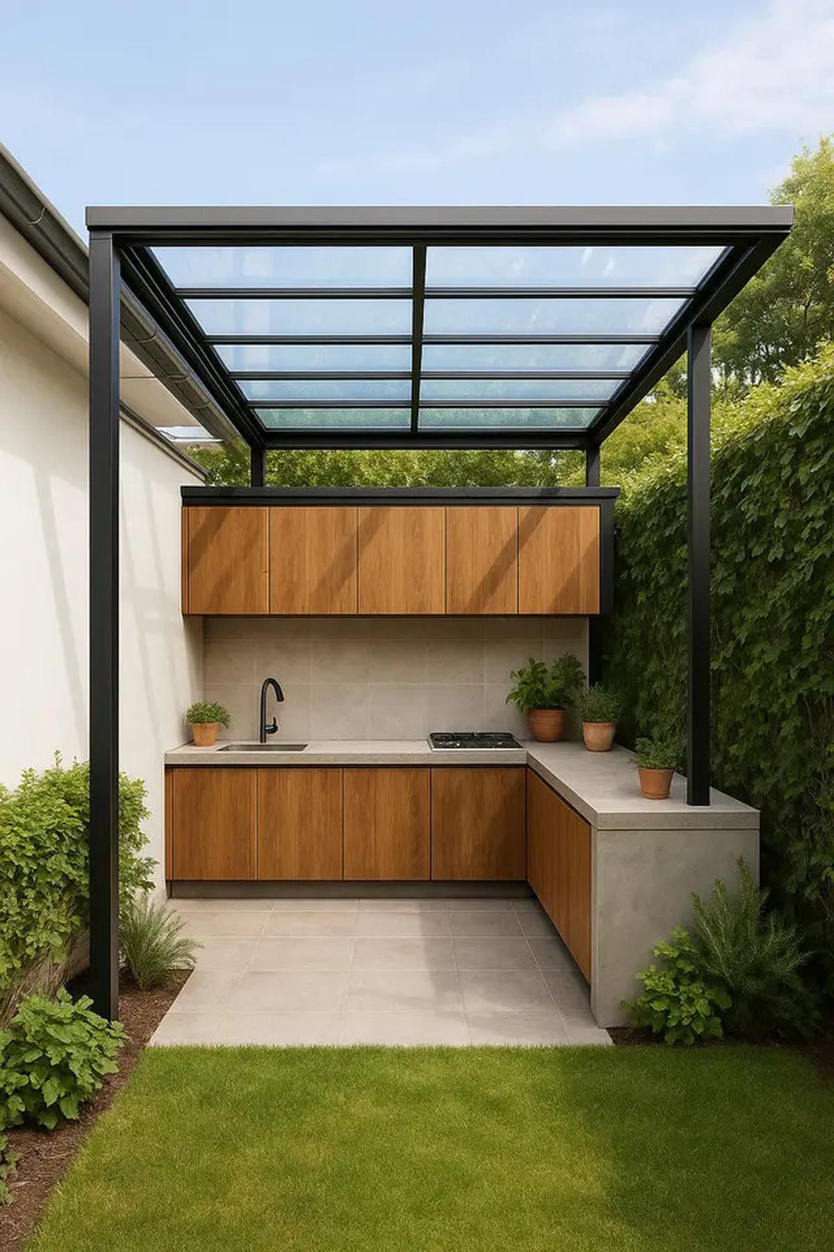 10 Model Dapur Semi Outdoor Belakang Rumah 2025, Nyaman Buat Masak