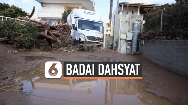 VIDEO: 2 Orang Tewas Akibat Badai Dahsyat di Yunani