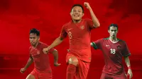 Timnas Indonesia - Andik Vermansah, Evan Dimas, Gavin Kwan Adsit (Bola.com/Adreanus Titus)