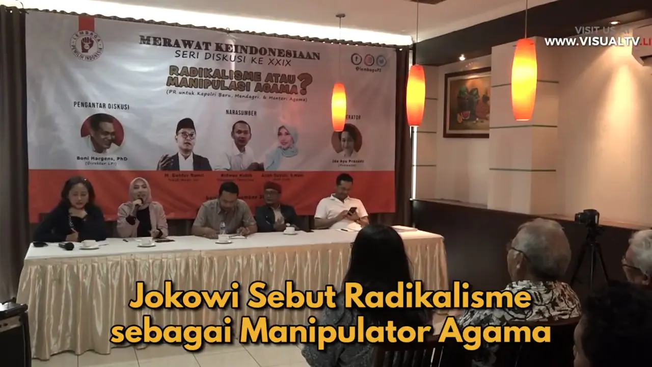 Diskusi Publik Terkait Istilah Radikalisme Menjadi Manipulator Agama. sumberfoto: visualtvdotlive