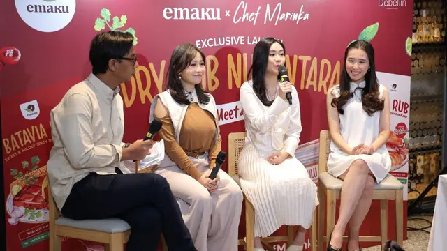 Chef Marinka dalam acara peluncuran Dry Rub Nusantara (Istimewa)