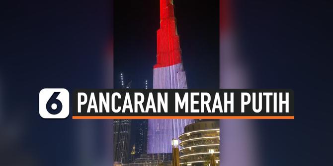 VIDEO: HUT Ke-75 RI, Pancaran Merah Putih Terlihat di Burj Khalifa