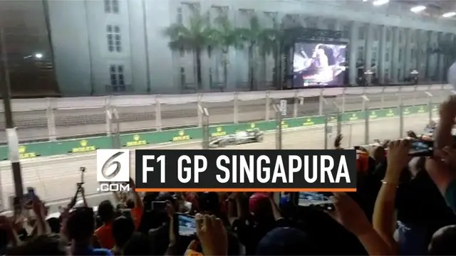 Pemerintah Singapura mendukung penuh kegiatan Formula 1 yang berlangsung di Sirkuit Jalanan Marina Bay pada Minggu (22/9/2019). Semua warga Singapura dan turis asing terlihat berpesta menyambut balap jet darat.