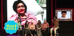 Seperti ini raut wajah Julia Perez saat lakukan video call langsung dari Rumah Sakit di acara penggalangan dana.