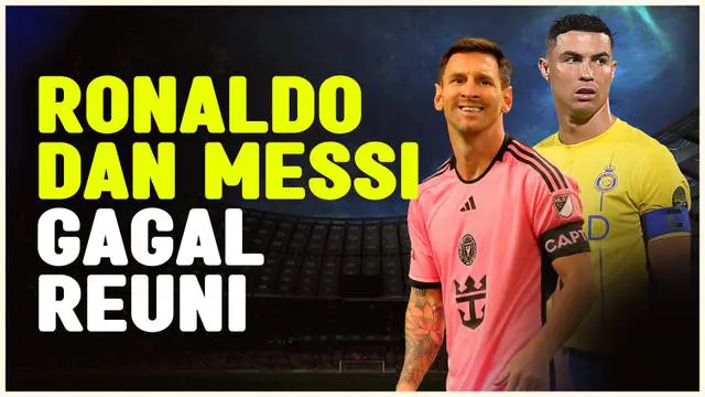 Berita video pertemuan antara Cristiano Ronaldo dipastikan batal bertemu dengan Lionel Messi dalam laga persahabatan antara Al Nassr vs Inter Miami, Jumat (2/2/2024) dini hari WIB.