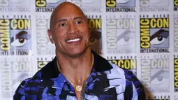 Dwayne Johnson alias The Rock menghadiri Comic Con di San Diego, pada 23 Juli 2022 lalu. (Foto: Christy Radecic/Invision/AP)