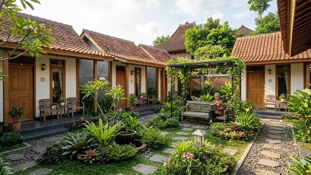 Kamar Kos di Halaman Rumah untuk Usaha Pensiunan (Foto: Gemini AI)
